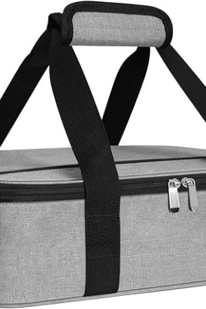 esouler Insulated Casserole Carrier Bag Grey Fits 9 x 13 Inches Casserole Dish