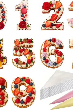 Cake Stencils - Set 18Templates with Scraper and 50Pins, Cookie Stencils for Royal Icing, Cookie Templates for Buttercream Decorating, Baking Stencils, Mesh Reusable Spray Fondant Cookies, Paiting