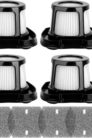 4 Pack Handheld Vacuums Replacement Filter for Bissell Pet Hair Eraser Lithium Ion Cordless Hand Vacuum 2284W 2389 2390 2390A, Black