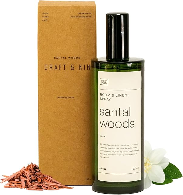 Craft & Kin Santal Woods Long-Lasting Room Spray Pillow Spray