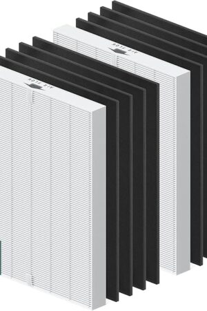 115115 HEPA Replacement Filter A for Winix PlasmaWave Air Purifier C535 5300 5300-2 6300 6300-2 P300 C909 9800, 2 x True HEPA Size 21 Filter + 8 x Activated Carbon Pre-Filters