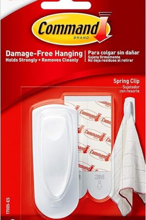 Command Spring Clip, 1 clip, 2 medium strips