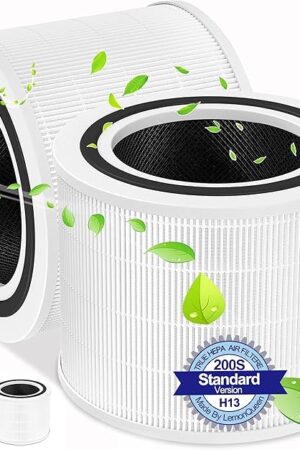 Core 200S Replacement Filter for LEVOIT Core 200S Smart WiFi Air Purifier,Core 200S-P Air Purifier,Fit for Levoit 200S Filter Replacement,3-in-1 True HEPA, Activated Carbon,Core 200S-RF,2Pack