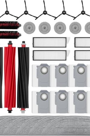 36 Pack Accessories Compatible with Roborock S8 MaxV Ultra Robot Vacuum,Main Brushes,Dust Bags,Mop Cloths,Edge Mop Cloths,Filters,Side Brushes,Self-Main Brush,Cleaning Brush, Screwdriver