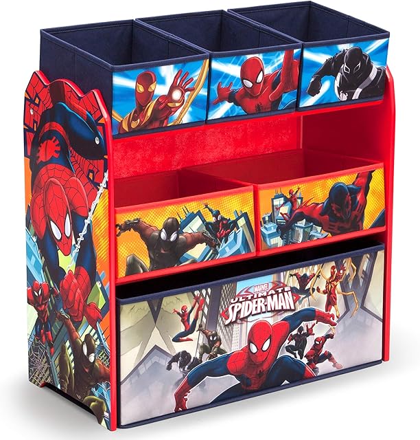 Delta Children Multi-Bin Toy Organizer, Marvel Spider Man