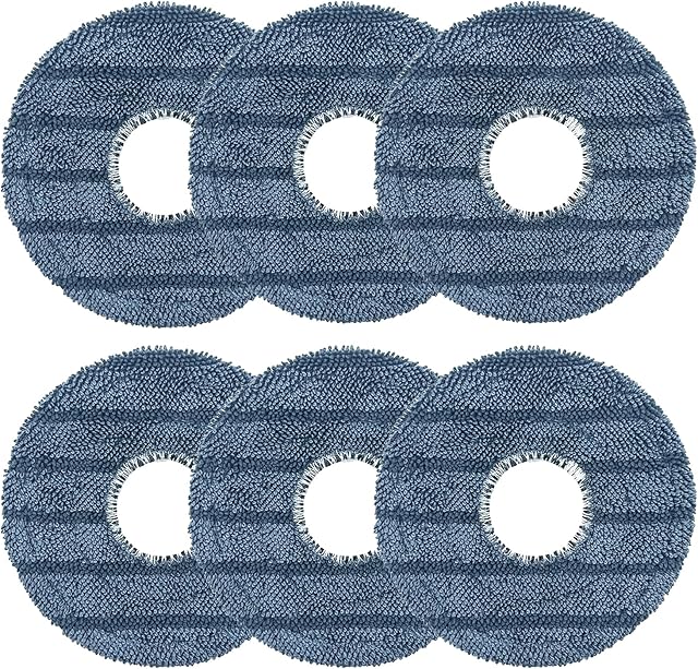 6-Pack C20 Mop Pads Compatible with Eufy Robot Vacuum Omni C20 – Washable Microfiber Mopping Cloth Refills, Reusable Replacement Pads for C20 Omni Floor Cleaner