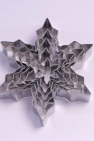 Winter Snowflake Cookie Cutter Set - 5 Piece - Stainless Steel