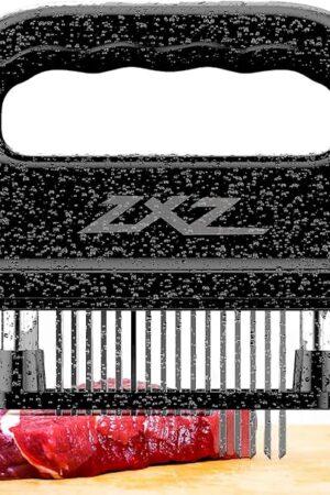 ZXZ Meat Tenderizer, 48 Stainless Steel Sharp Needle Blade, Heavy Duty Cooking Tool for Tenderizing Beef, Turkey, Chicken, Steak, Veal, Pork, Fish.