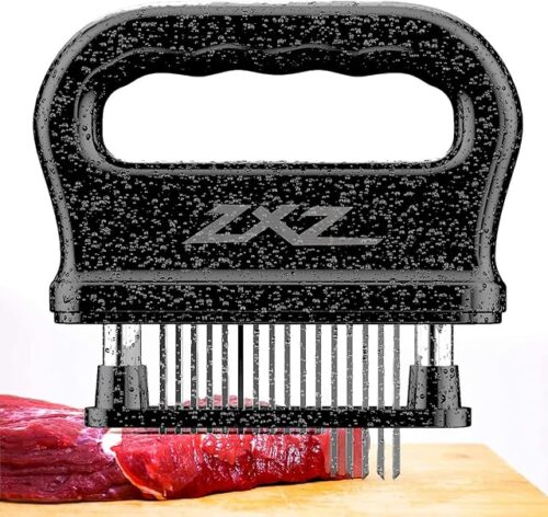 ZXZ Meat Tenderizer, 48 Stainless Steel Sharp Needle Blade, Heavy Duty Cooking Tool for Tenderizing Beef, Turkey, Chicken, Steak, Veal, Pork, Fish.