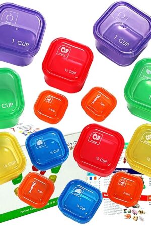 BHYTAKI Portion Control Containers, Double Set (14 Pieces) 21 Day for Weight Loss with Tally Chart and Food Plan