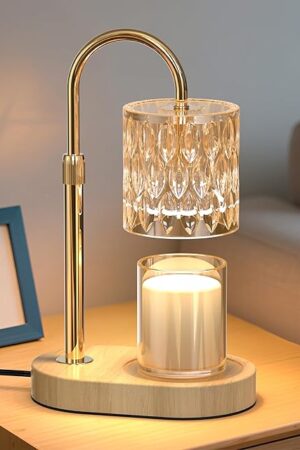 Candle Warmer Lamp with Timer and Adjustable Height, Vintage Home Bedroom Decor, Gifts for Mothers, and Housewarming Gifts, Electric Wax Melt Warmer Lamp with 2 Bulbs