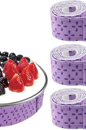 3-Piece Cake strips for even baking, Baking strips for cake pans, Baking Supplies and Cake leveler
