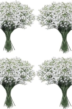 Babys Breath Artificial Flowers,30 Pcs Gypsophila Real Touch Flowers for Wedding Party Home Garden Decoration