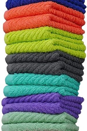 ZUPERIA Wash Cloths 16 Pack 12" x 12"