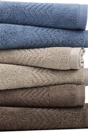 Cleanbear Cotton Washcloths Bath Wash Cloth Set 13 x 13 Inches 6-Pack