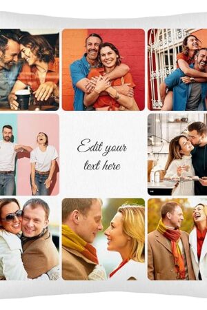 Easycosy Custom Pillow with Picture Text Customized Photo Pillowcase, Personalized Throw Pillow Cover, Valentines Anniversary Love Keepsake Gifts for Women (18"x18")-Optional Filling