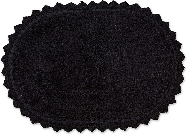 DII Crochet Collection Bath Mat Oval 17x24