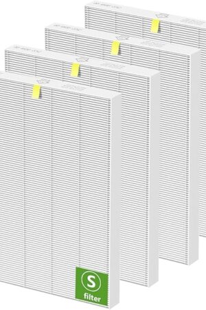 4 Pack C545 Replacement HEPA Filter Compatible with Winix C545, Ture HPEA Filter S Only, Part number 1712-0096-00