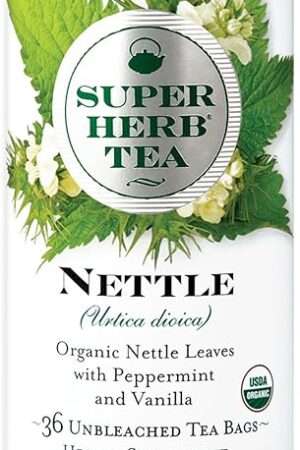 The Republic of Tea — Organic Nettle SuperHerb Tea Tin, 36 Herbal Tea Bags, Naturally Caffeine-Free