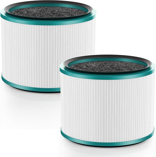 2 Pack Air Purifier Filter Replacements for Dyson HP01, HP02, DP01 Desk Purifiers. Compare to Part # 968125-03 - Compatible with Dyson Pure Hot Cool Link Air Purifier Filter Replacement.