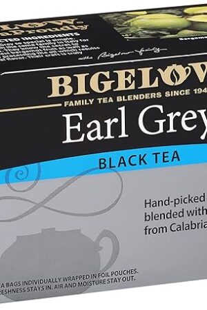 Bigelow Earl Grey Flavored Black Tea, Pack of 6, 20 Bags | Kosher | 1.18 Ounces