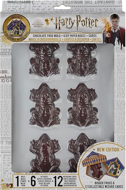 Cinereplicas Harry Potter - Chocolate Frog Mold (12 Wizard Card, 6 DIY Boxes) - Official License
