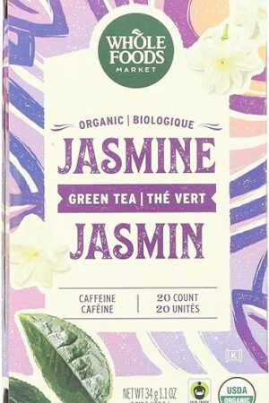 Whole Foods Market, Tea Green Jasmine Organic, 20 Count