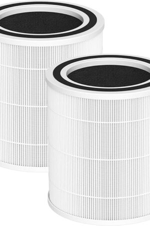 2 Pack AC400 Air Purifiers Replacement Filter for Purivortex AC400 Air Purifier, 3-in-1 HEPA Technology High Efficiency, White