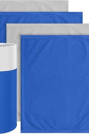4 Pack 411 Replacement Washable Pre-Filters for Blueair Blue Pure 411, 411+, 411 Auto and Mini Air Purifier, Removes Pollen, Dust, Pet Dander,2 X Lunar Rock+2X Diva Blue