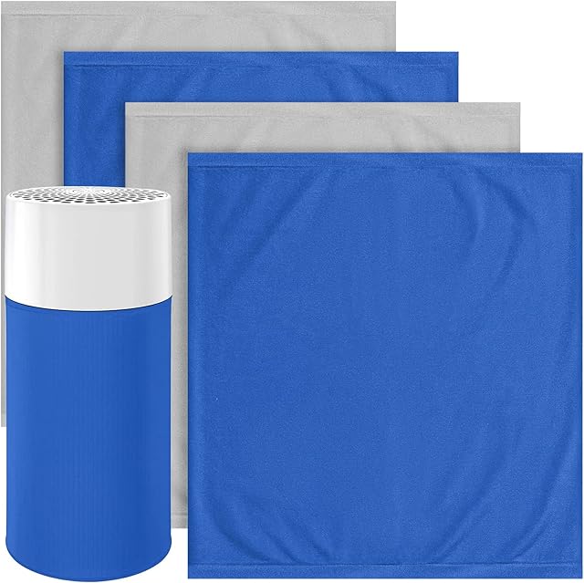 4 Pack 411 Replacement Washable Pre-Filters for Blueair Blue Pure 411, 411+, 411 Auto and Mini Air Purifier, Removes Pollen, Dust, Pet Dander,2 X Lunar Rock+2X Diva Blue