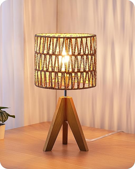 EDISHINE Small Table Lamp Bedside Lamp Nightstand Lamp