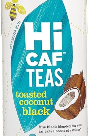 The Republic of Tea — HiCAF Toasted Coconut Black Tea, 50 Tea Bags, High in Caffeine