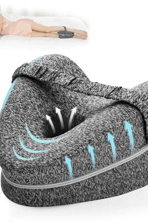 BEAUTRIP Leg Pillow | Ergonomic Side Sleeping Pillows | Memory Foam Knee Pillow with Strap for Side Sleeper | Leg Support Cushion with Removable and Washable Cover