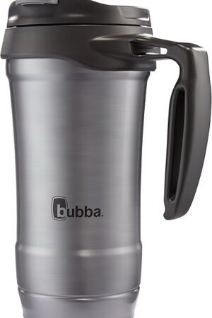 Bubba HERO Vacuum-Insulated Stainless Steel Travel Mug with Handle, 18 oz, Gunmetal