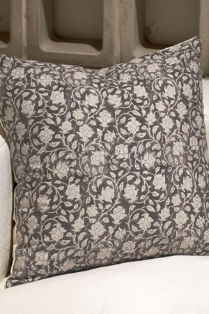 DOMVITUS Floral Pillow Covers 18x18, Throw Pillows for Couch, Floral Print Pillow Cover, Decorative Neutral Accent Throw Pillow Covers for Living Room, 1PC, Taupe