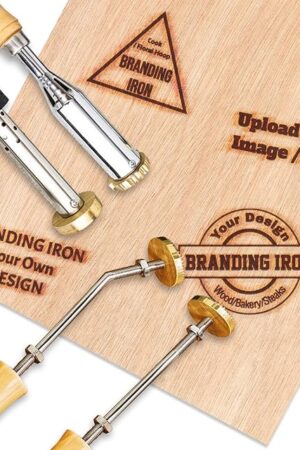 Custom Branding Iron for Wood Personalized Electric Logo Metal Branding Iron Durable Leather Iron Stamp Wedding Gift Handcrafted by Design for Meat Wood Paper Plastic-1"