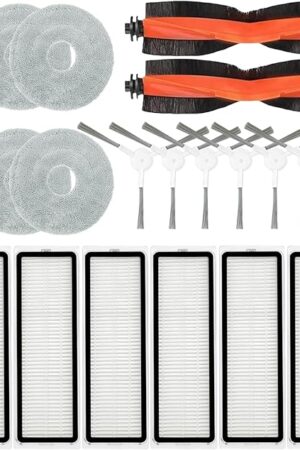 Accessories Kit for Xiaomi S20 Plus S20+ Robot Vacuum Cleaner, 2 Main Brush, 6 Filters, 6 Side Brushes, 6 Mop Pads, Replacement Parts Spare Repair Attachments