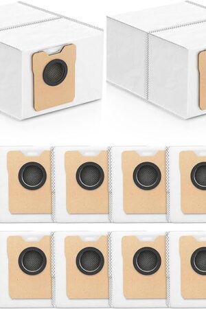 12 pcs Dust Bags for eufy Omni C20 C10 Robot Vacuum, 3.6L Large Capacity Replacement Bags with 3-Layer Odorproof & Leakproof Fabric