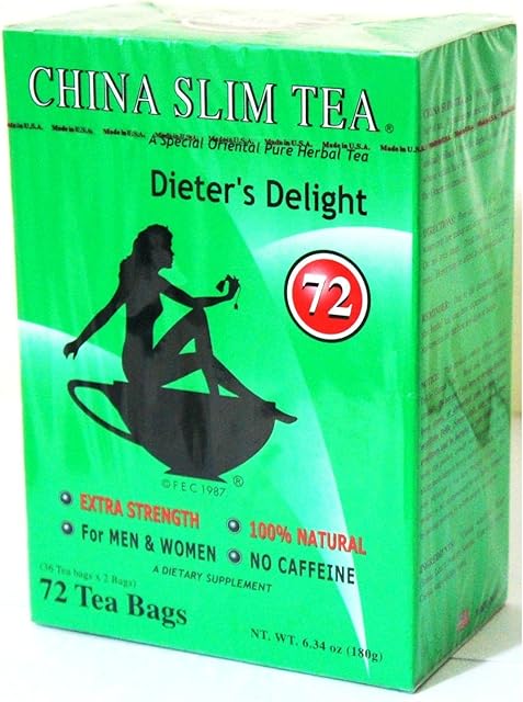 China Slim Tea Dieter's Delight, 72 Tea Bags, 6.34 OZ (180 g) | Made in USA