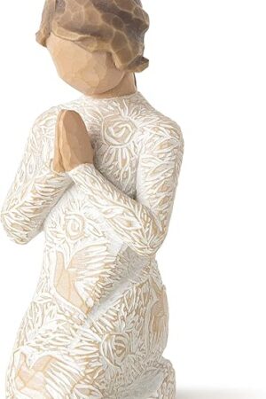 Willow Tree Prayer of Peace (Lighter Skin), Seeking The Quiet Within, Expresses Sympathy, Comfort, Remembrance, Healing, Sculpted Hand-Painted Figure