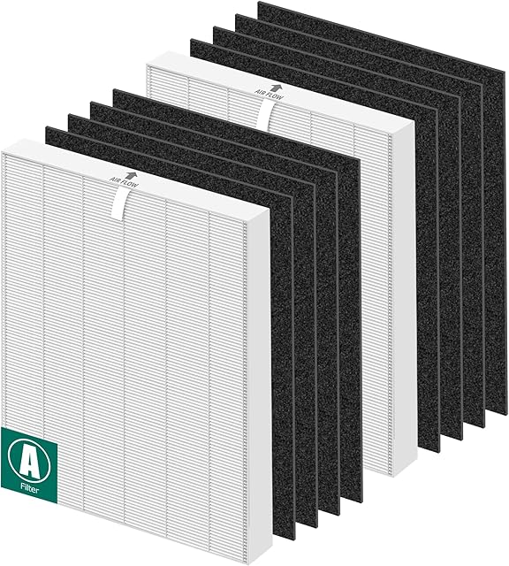 C535 Replacement Filter for Winix 115115 HEPA Filter Replacement Winix 5300-2, 6300-2 Air Purifier, 2 H13 True HEPA Filter + 8 Activated Carbon Pre-Filters by APPLIANCEMATES