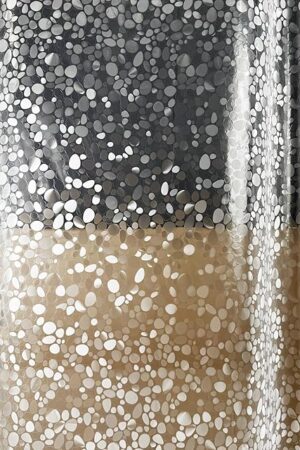 Clear Plastic Shower Curtain Liner - PEVA Waterproof Lightweight Bathroom Shower Liner with 3D Pebble Design, Standard Size 70x72 Inches (Pack of 1)