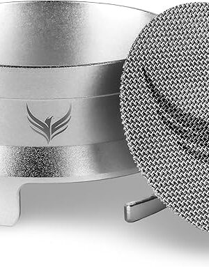 54mm Dosing Funnel Espresso Puck Screen Set KNODOS Grinder Trigger Portafilter Funnel and Filter Compatible with Breville 54mm Portafilters