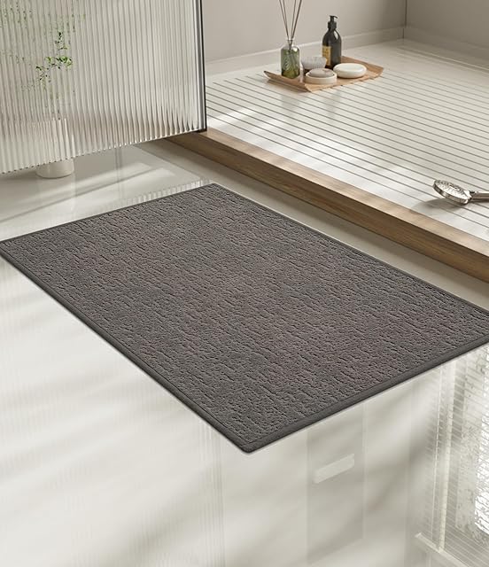 chakme Bathroom Rugs Mat Bath Mat 24x17 Grey Bathroom Floor