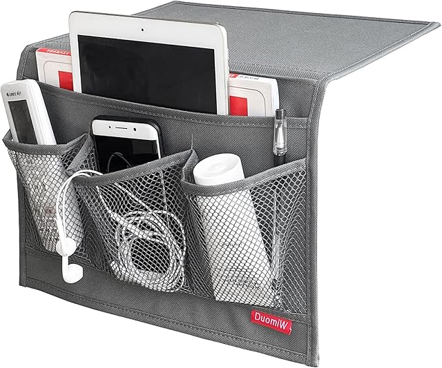Bedside Storage Organizer Caddy Table Cabinet Storage Organizer Grey
