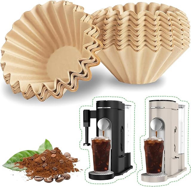 Disposable Coffee Filters for Ninja PB051 PB041 Pods and Grounds Single Serve Coffee Maker, 150PCS Coffee Paper Filter for Ninja Coffee Maker, Unbleached