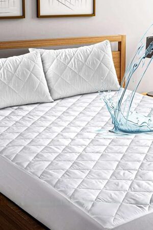 100% Quilted Waterproof Mattress Protector Full, Fitted Full Size Mattress Pad, Breathable & Soft 16 Inches Deep Pocket Full Size Mattress Cover, Machine Washable Mattress Cover Full