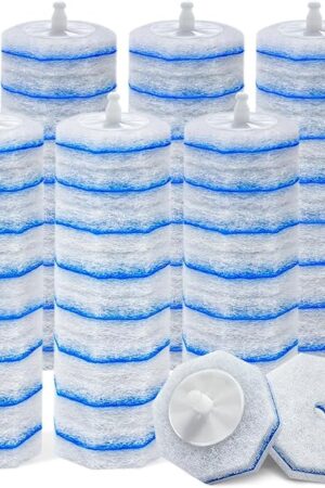 50 Count Toilet Wand Refills Disposable Toilet Brush Replacement Heads Compatible with Most Toilet Brushes (Package May Vary)