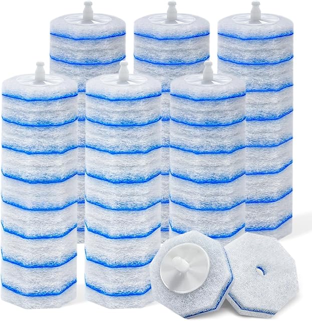 50 Count Toilet Wand Refills Disposable Toilet Brush Replacement Heads Compatible with Most Toilet Brushes (Package May Vary)