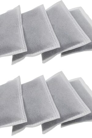 8 Pack Activated Charcoal Odor Absorbing Filter Refill Deodorizer Compatible with iTouchless Trash Cans 8 Gallon and Larger (Large)